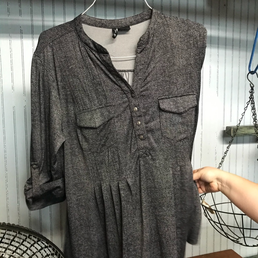 Grey slinky top
